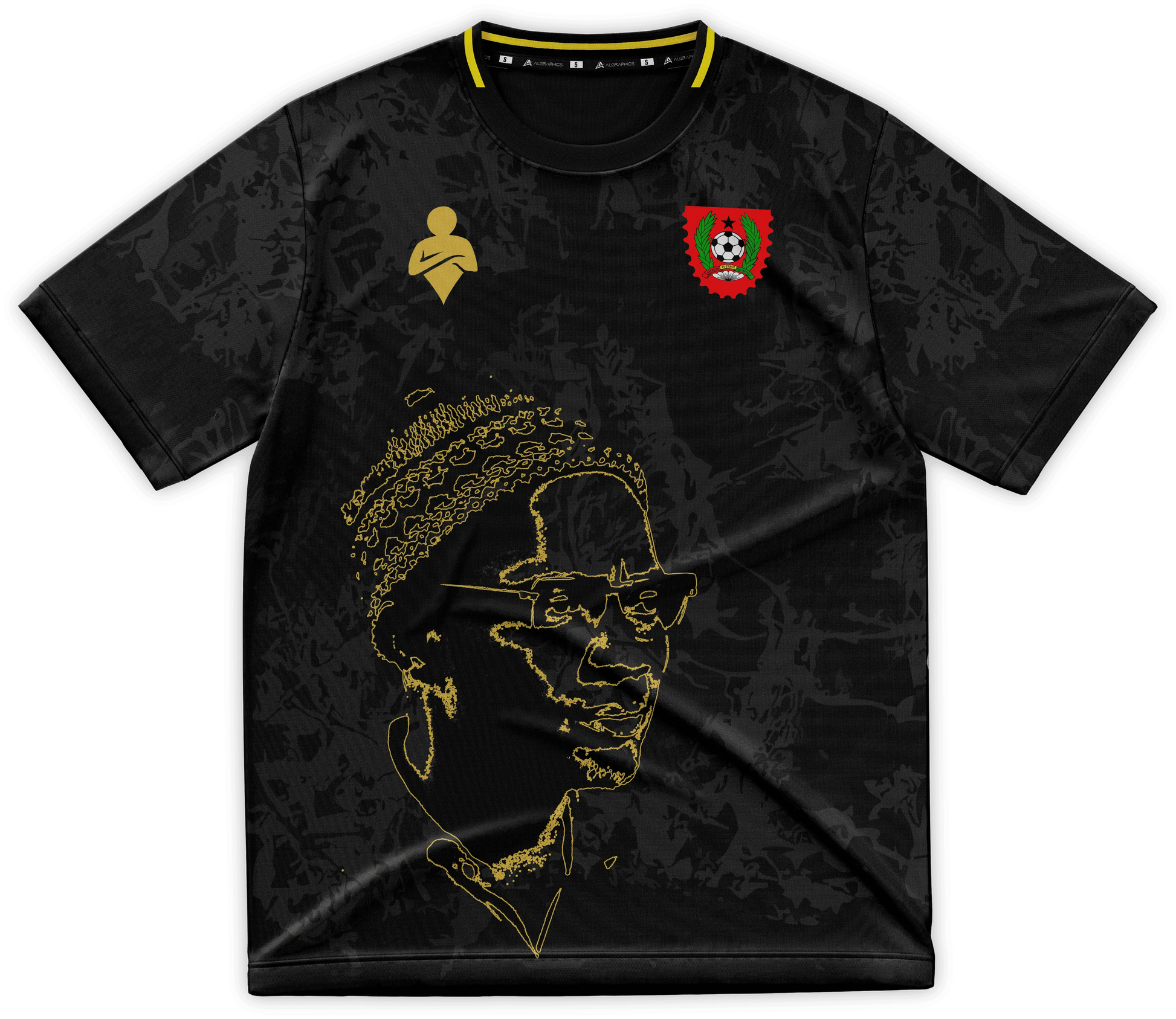 Maillot de Foot Guinée Bissau Noir - Concept  Amilcar Cabral JefeX2