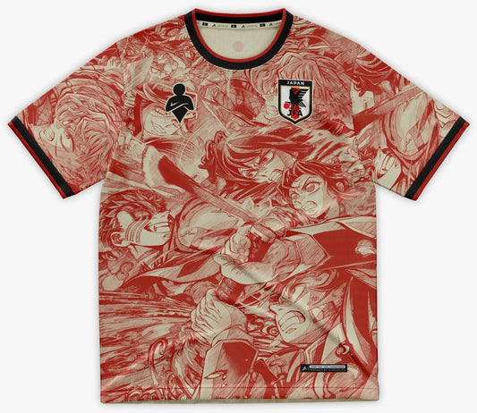 Maillot de Foot Japon Rouge - Concept Demon Slayer JefeX2