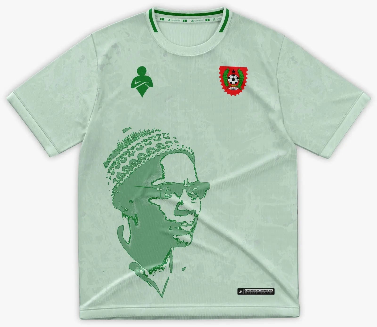 Maillot de Foot Guinée-Bissau Vert – Concept Amílcar Cabral JefeX2