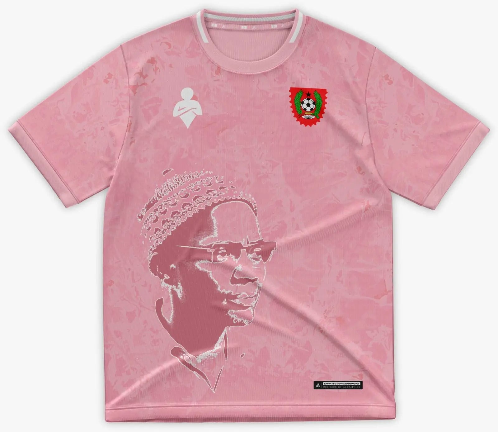 Maillot de Foot Congo Rose – Concept Patrice Lumumba | Édition Spéciale Quantité Limitée JefeX2 JefeX2